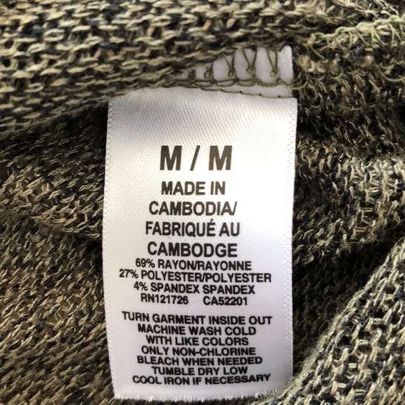3/$25 - M&S Collection khaki green/black top - Picture 8 of 12